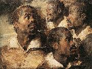 Peter Paul Rubens Four Studies of the Head of a Negro Germany oil painting artist